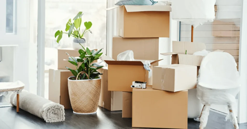 moving and packing boxes