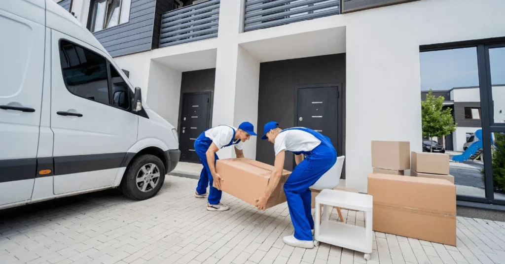 villa movers and packers carefully packing and relocating villa furniture