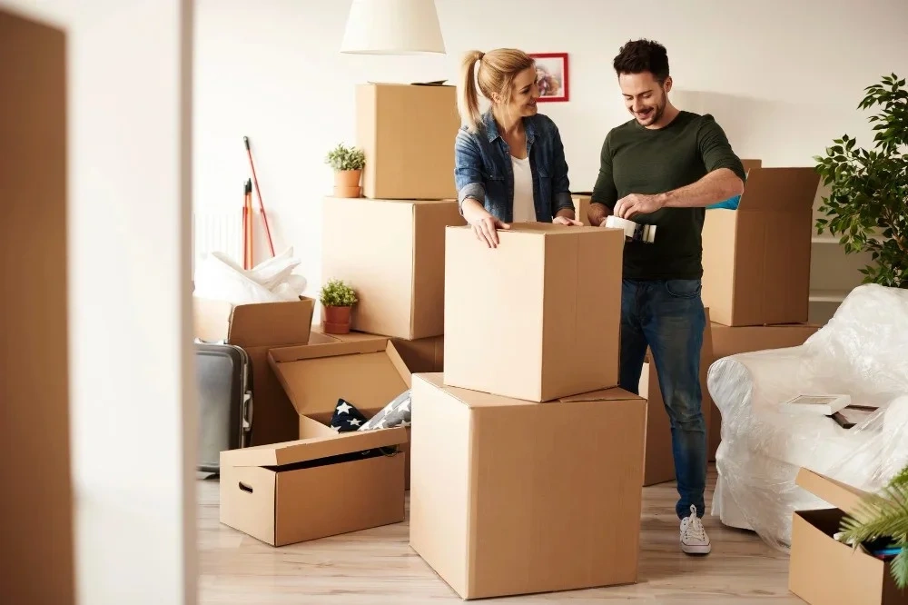 a couple packing boxes